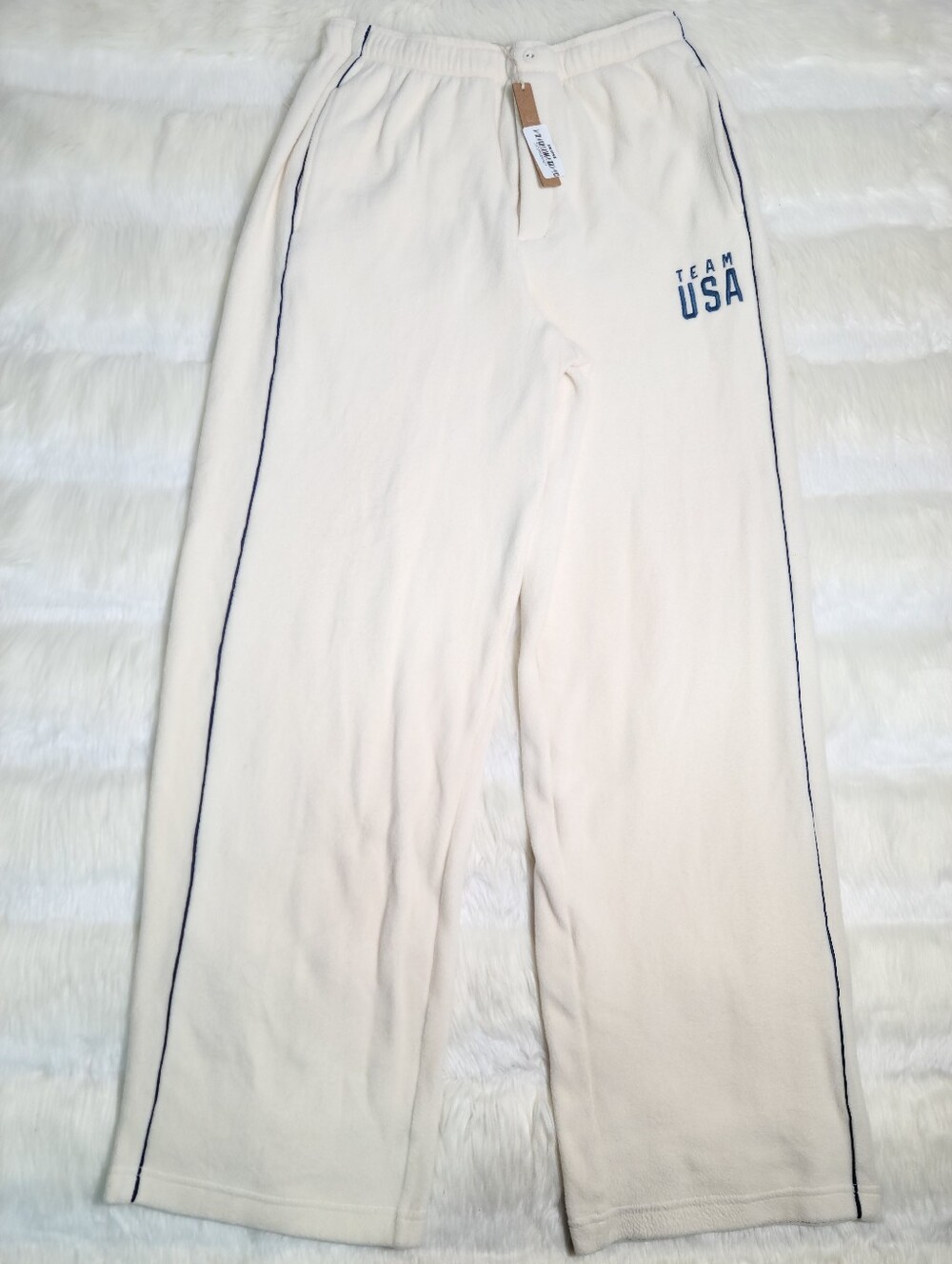 SKIMS Olympic Sleep Pants White Ecru Women XS NEW
